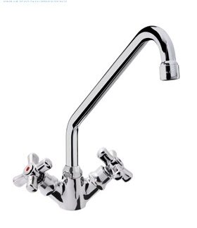 ONE HOLE TAP “C” SPOUT Ø18X250, CROSS HANDLE