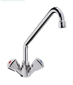 ONE HOLE TAP “C” SPOUT Ø18X300, CROSS HANDLE