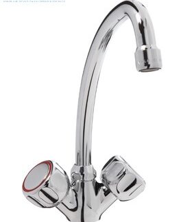 ONE HOLE TAP “U” SPOUT Ø18X180, ROUND HANDLE